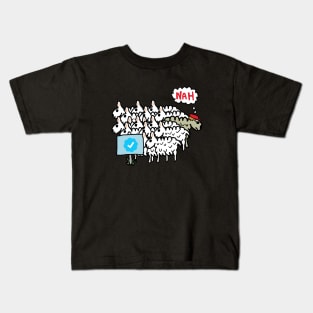 Anti Blue Check Mark Kids T-Shirt